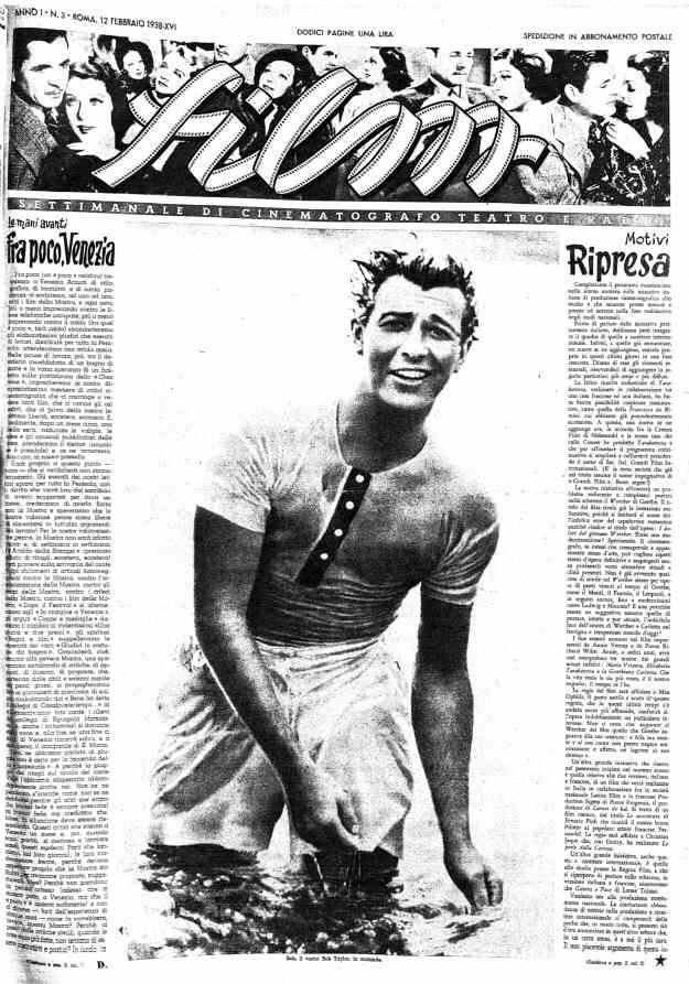 FILM (1938-50) magazine side cover Issue 3 12 February 1938