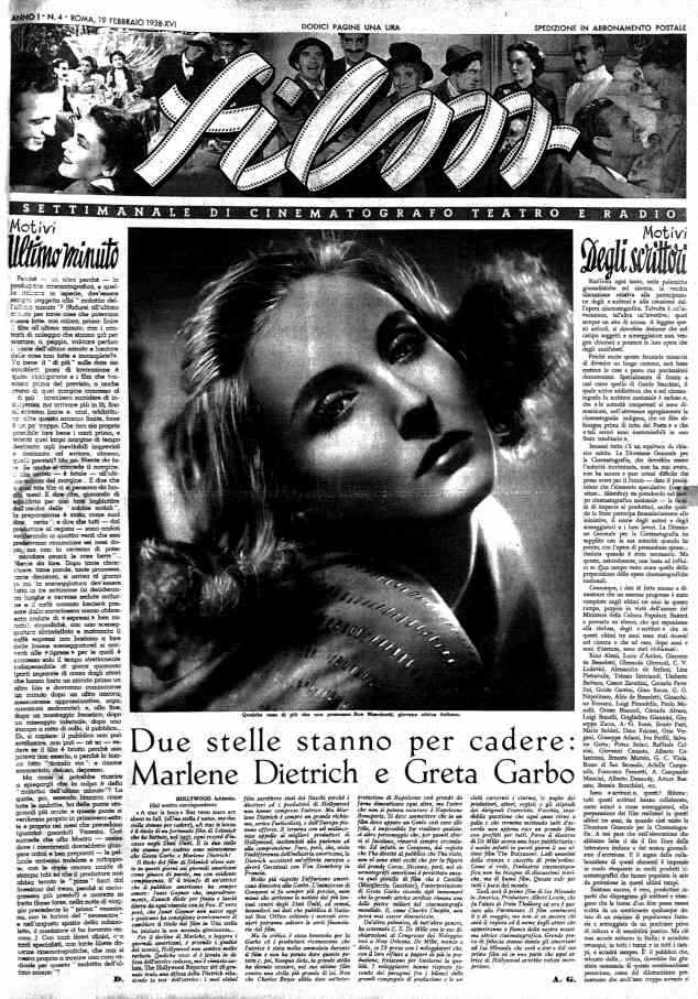 FILM (1938-50) magazine side cover Issue 4 19 February 1938