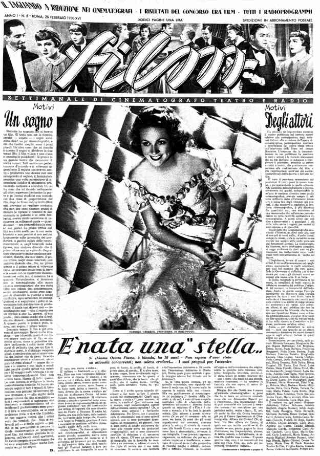 FILM (1938-50) magazine side cover Issue 5 26 February 1938