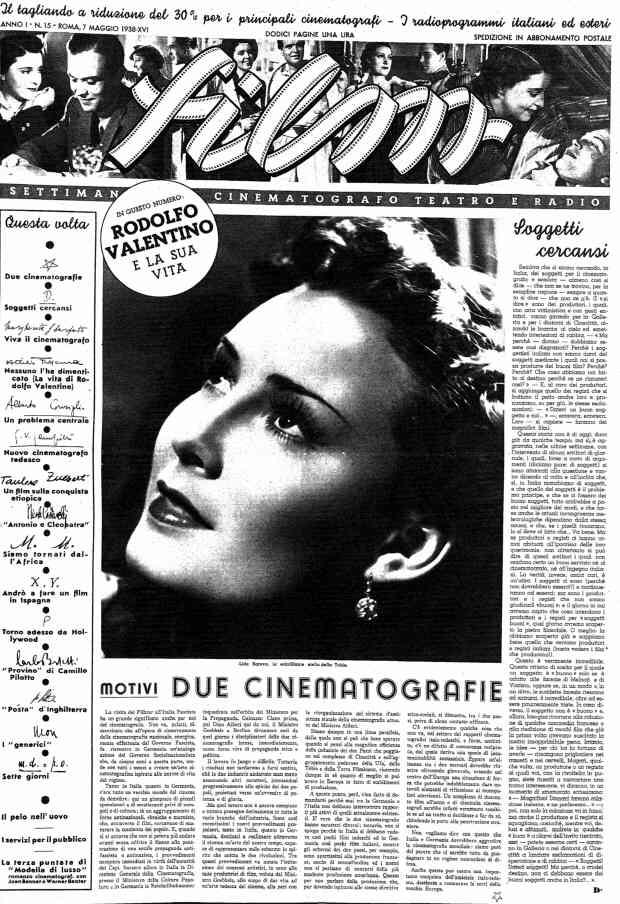 FILM (1938-50) magazine side cover Issue 15 7 May 1938
