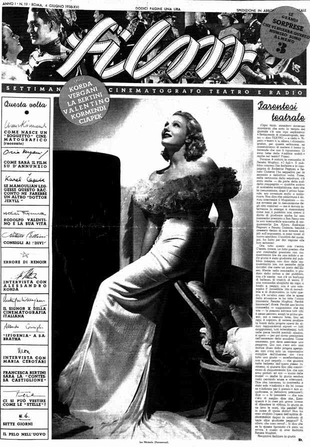 FILM (1938-50) magazine side cover Issue 19 4 June 1938