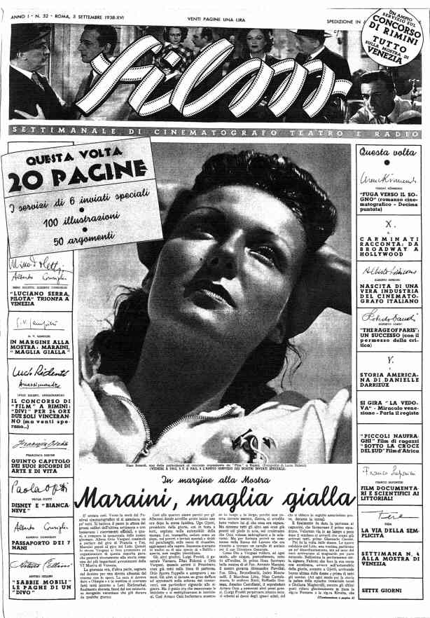 FILM (1938-50) magazine side cover Issue 32 3 September 1938