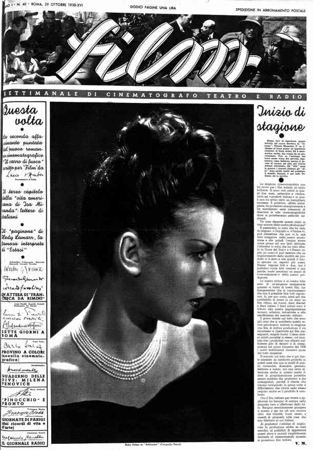 FILM (1938-50) magazine side cover Issue 40 29 October 1938