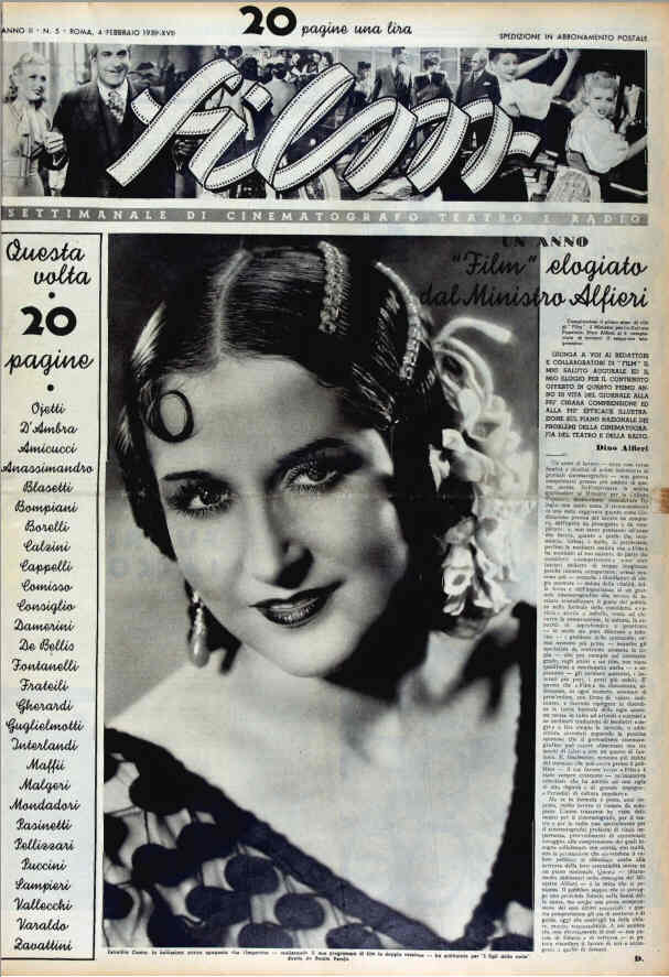 FILM (1938-50) magazine side cover Issue 5 4 February 1939