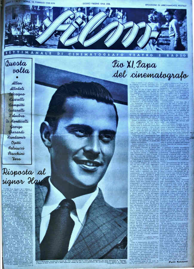 FILM (1938-50) magazine side cover Issue 7 18 February 1939