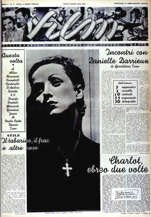 FILM (1938-50) magazine side cover Issue 9 4 March 1939