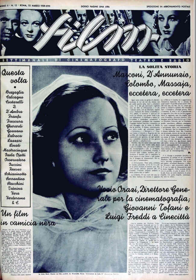 FILM (1938-50) magazine side cover Issue 12 25 March 1939