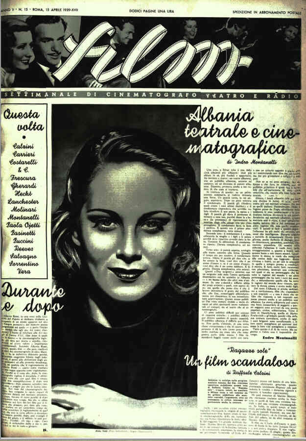 FILM (1938-50) magazine side cover Issue 15 15 April 1939