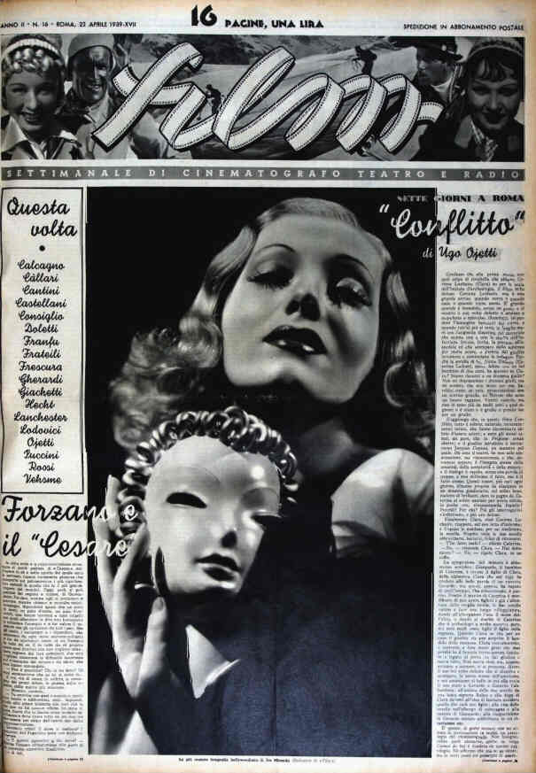 FILM (1938-50) magazine side cover Issue 16 22 April 1939