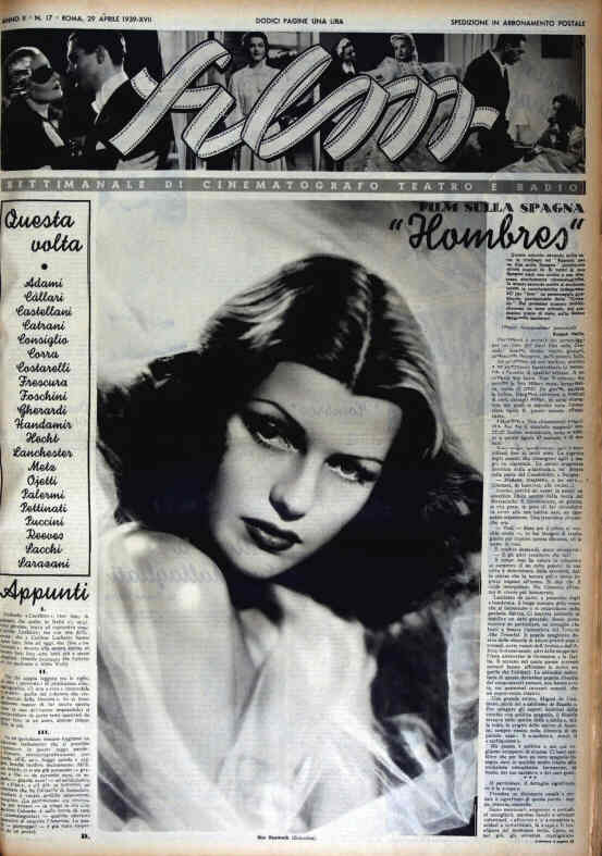 FILM (1938-50) magazine side cover Issue 17 29 April 1939