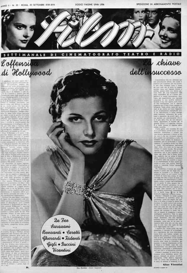 FILM (1938-50) magazine side cover Issue 39 30 September 1939
