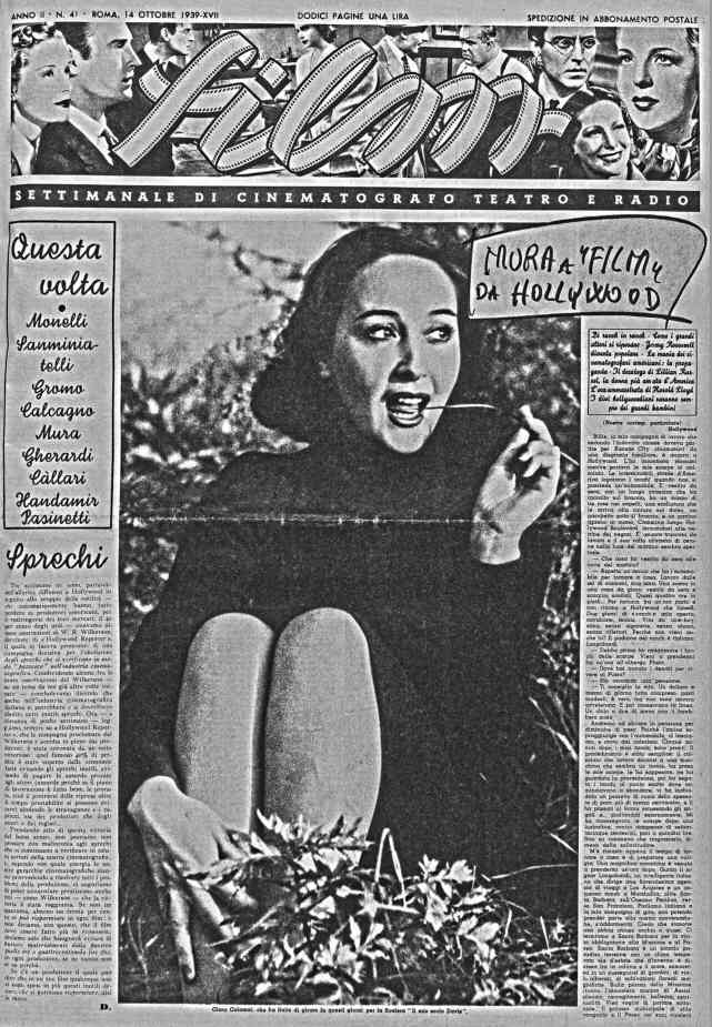 FILM (1938-50) magazine side cover Issue 41 14 October 1939