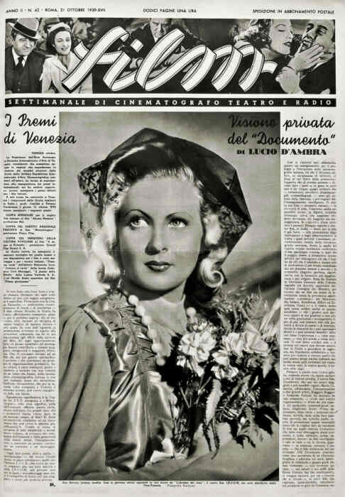 FILM (1938-50) magazine side cover Issue 42 21 October 1939