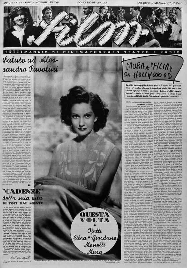FILM (1938-50) magazine side cover Issue 44 4 November 1939