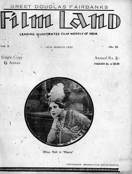 FILM LAND  magazine side cover Issue 53 14 March 1931