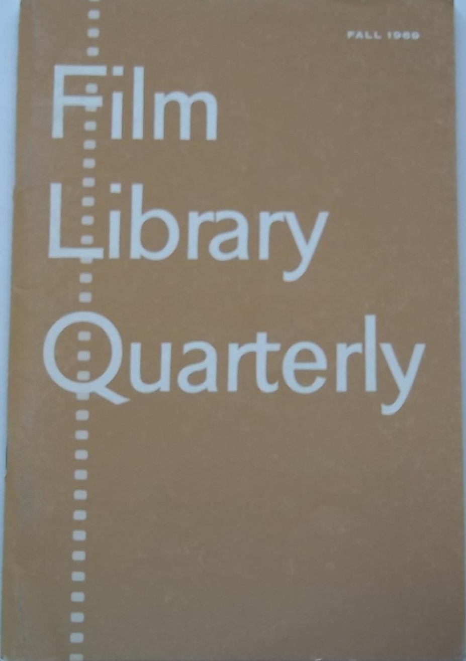FILM LIBRARY QUARTERLY magazine side cover  Vol 2 No  4 Fall 1969