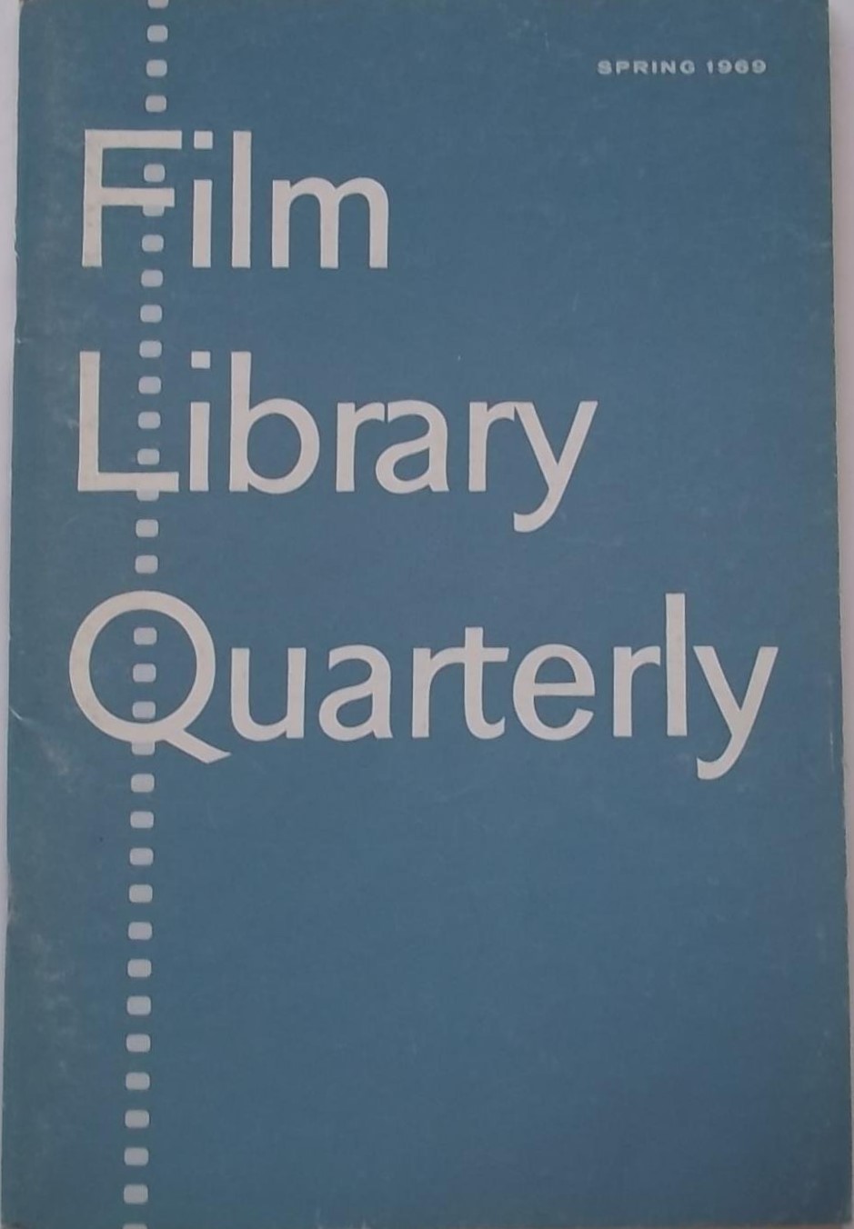FILM LIBRARY QUARTERLY magazine side cover  Vol 2 No  2 Spring 1969