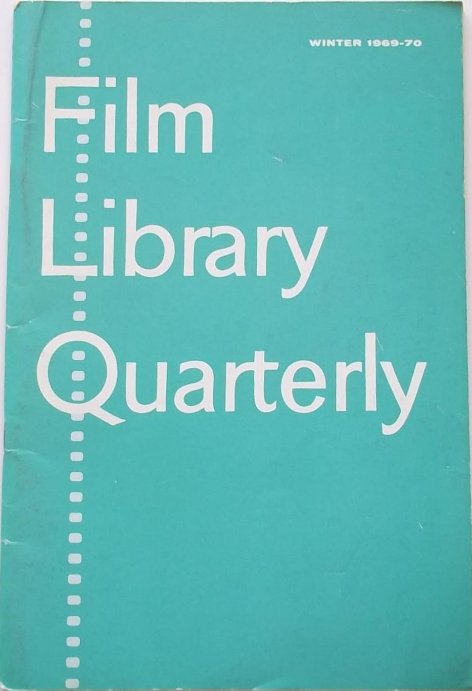 FILM LIBRARY QUARTERLY magazine side cover  Vol 3 No  1 Winter 1969