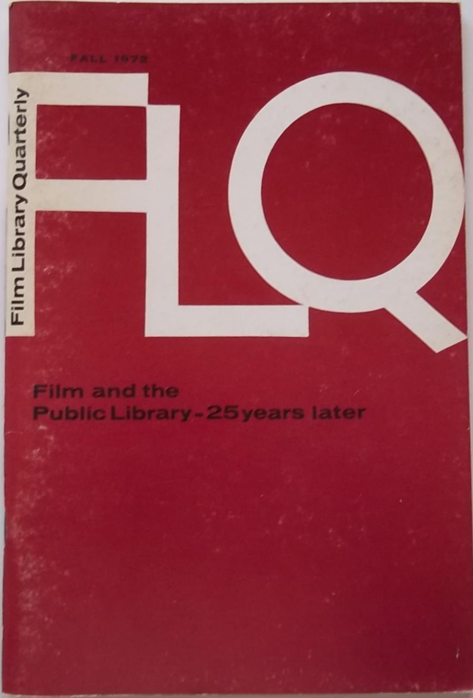 FILM LIBRARY QUARTERLY magazine side cover  Vol 5 No  4 Fall 1972