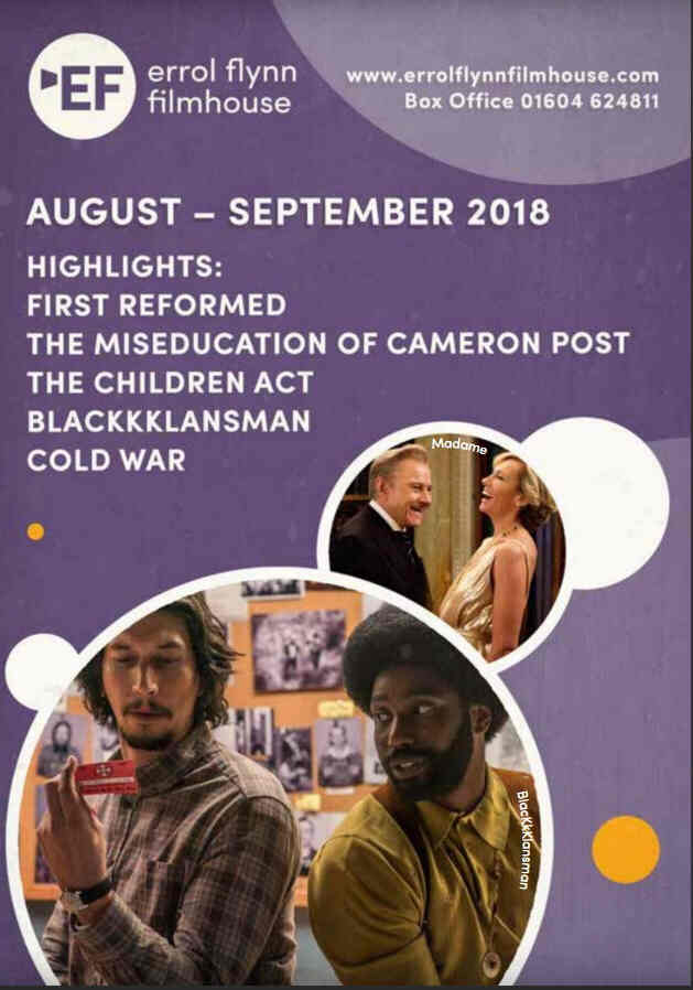 ERROL FLYNN FILMHOUSE magazine side cover  August/September 2018