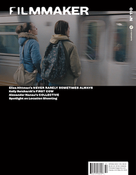 FILMMAKER magazine side cover Spring 2020