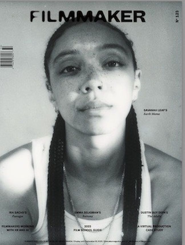 FILMMAKER magazine side cover Issue 123 Summer 2023