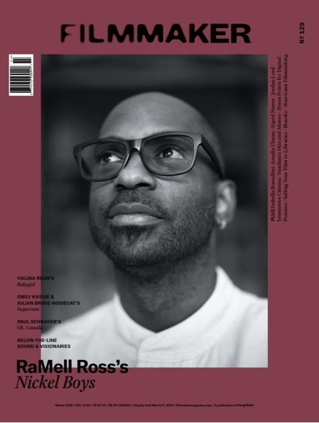 FILMMAKER magazine side cover Winter 2024