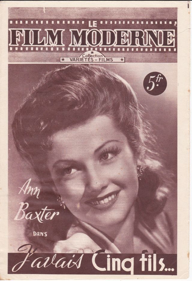 FILM MODERNE | LE magazine side cover Issue 6 8 April 1947