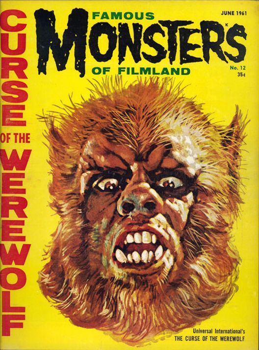 FAMOUS MONSTERS OF FILMLAND magazine side cover Issue 12 June 1961