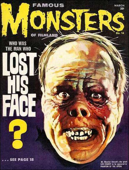FAMOUS MONSTERS OF FILMLAND magazine side cover Issue 16 March 1962