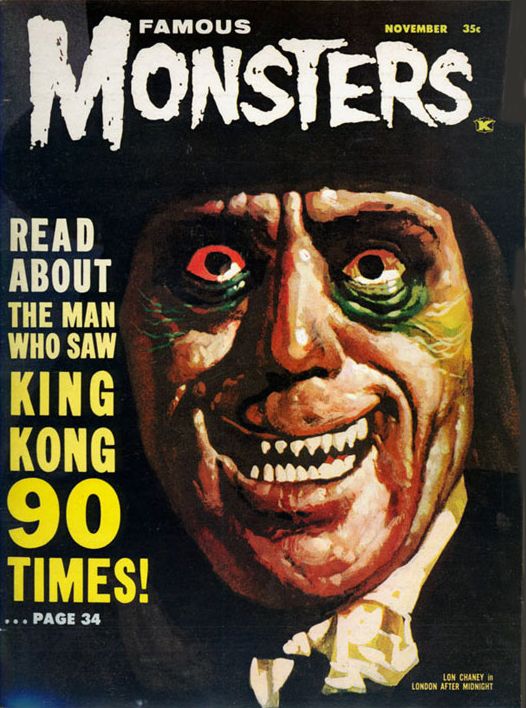 FAMOUS MONSTERS OF FILMLAND magazine side cover Issue 20 November 1962