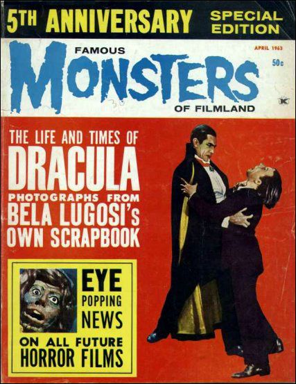 FAMOUS MONSTERS OF FILMLAND magazine side cover Issue 22 April 1963