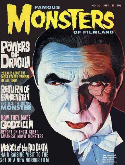 FAMOUS MONSTERS OF FILMLAND magazine side cover Issue 30 September 1964