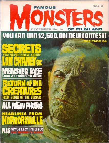 FAMOUS MONSTERS OF FILMLAND magazine side cover Issue 31 December 1964