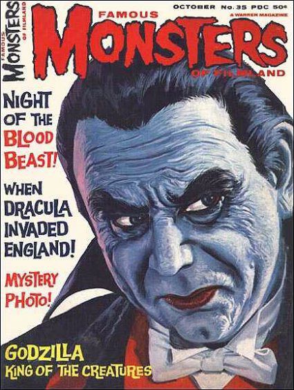 FAMOUS MONSTERS OF FILMLAND magazine side cover Issue 35 October 1965