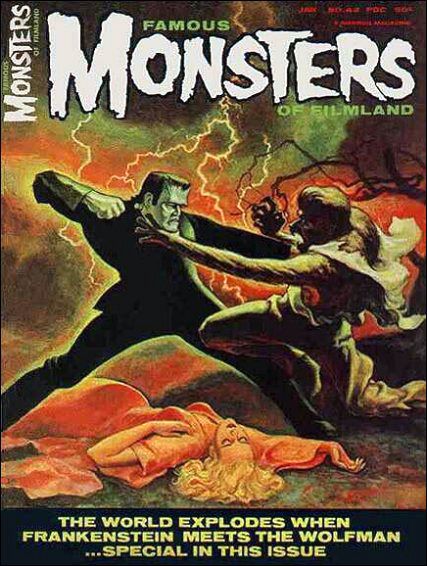 FAMOUS MONSTERS OF FILMLAND magazine side cover Issue 42  1967