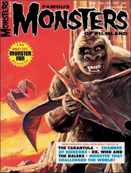 FAMOUS MONSTERS OF FILMLAND magazine side cover Issue 44  1967