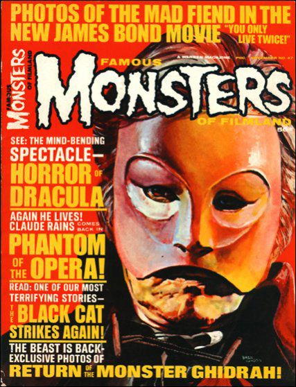 FAMOUS MONSTERS OF FILMLAND magazine side cover Issue 47  1967