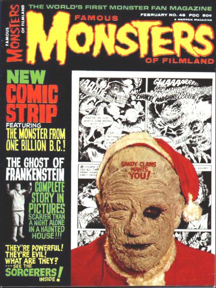 FAMOUS MONSTERS OF FILMLAND magazine side cover Issue 48 February 1968