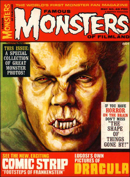 FAMOUS MONSTERS OF FILMLAND magazine side cover Issue 49 May 1968