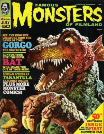 FAMOUS MONSTERS OF FILMLAND magazine side cover Issue 50 July 1968