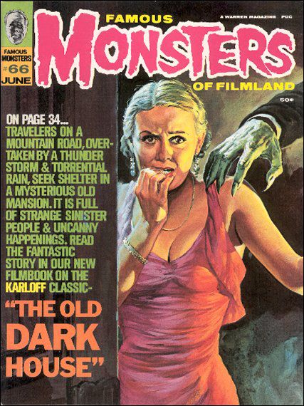 FAMOUS MONSTERS OF FILMLAND magazine side cover Issue 66 June 1970