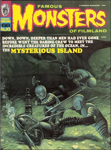 FAMOUS MONSTERS OF FILMLAND magazine side cover Issue 68 August 1970
