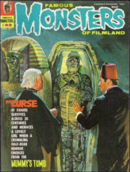 FAMOUS MONSTERS OF FILMLAND magazine side cover Issue 83  1971