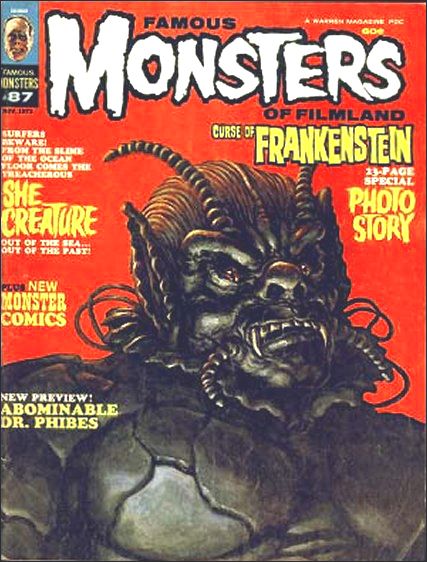 FAMOUS MONSTERS OF FILMLAND magazine side cover Issue 87  1971