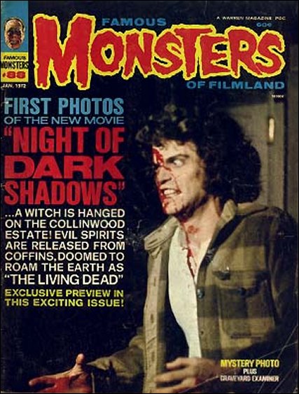 FAMOUS MONSTERS OF FILMLAND magazine side cover Issue 88  1972