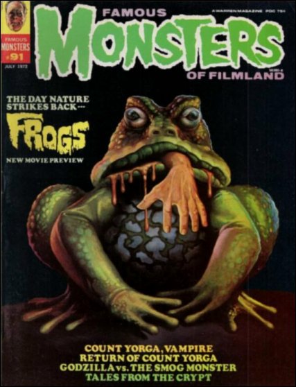 FAMOUS MONSTERS OF FILMLAND magazine side cover Issue 91  1972