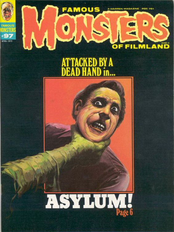 FAMOUS MONSTERS OF FILMLAND magazine side cover Issue 97  1973