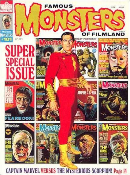 FAMOUS MONSTERS OF FILMLAND magazine side cover Issue 101  1973