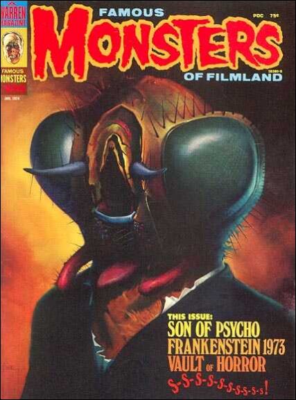 FAMOUS MONSTERS OF FILMLAND magazine side cover Issue 104  1974